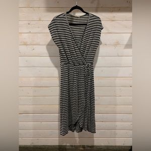 Caution To The Wind | Black & White Striped Dress